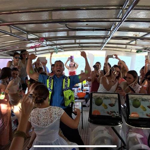 hens party on Aquarius boat charter